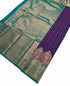 Kanchi Vegan Silk Saree With Contrast Blouse and Rich Jari Pallu