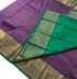 Kanchi Vegan Silk Saree With Contrast Blouse and Rich Jari Pallu