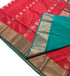 Kanchi Vegan Silk Saree With Contrast Blouse and Rich Jari Pallu