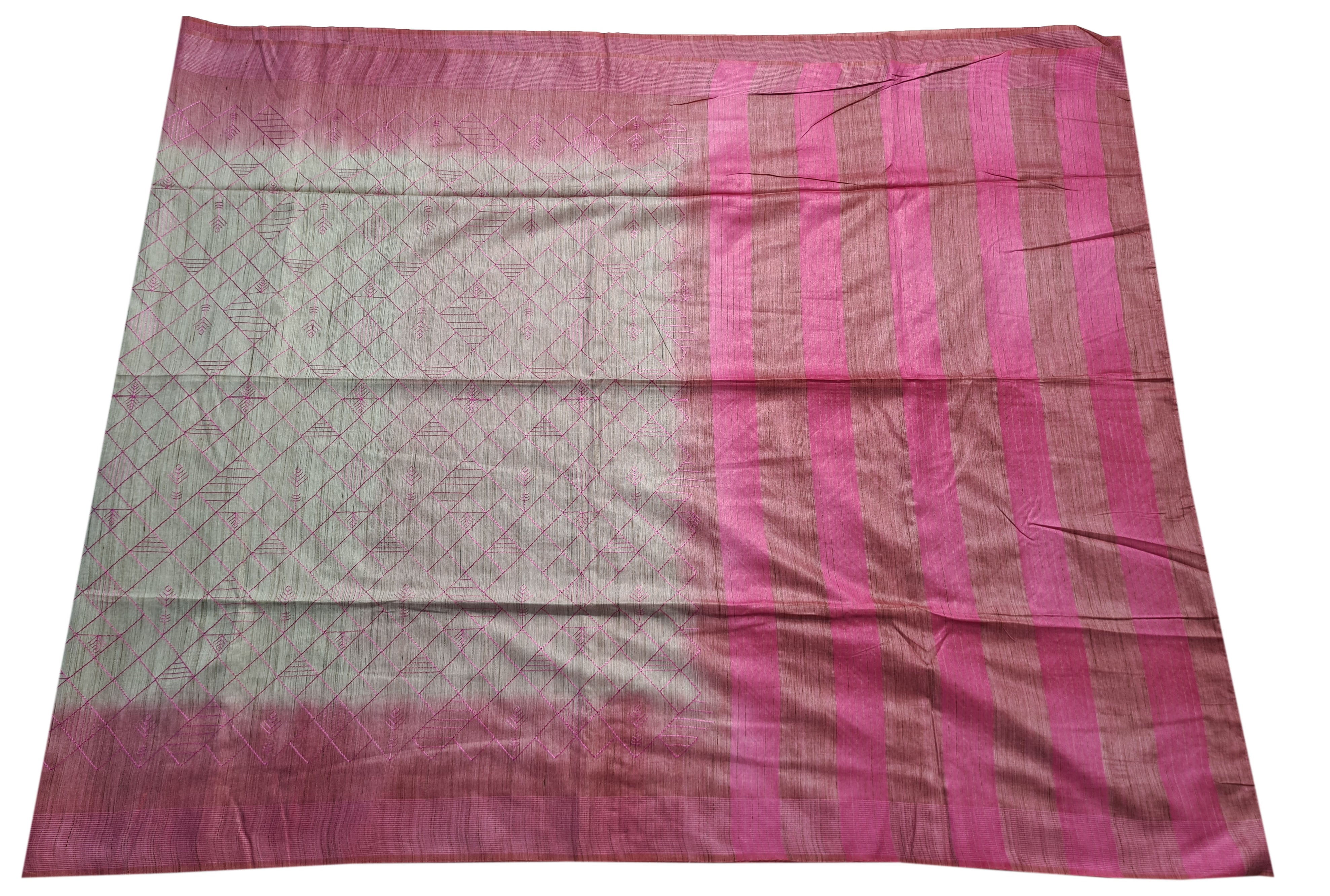 Semi Tussar  Antic Design Sarees