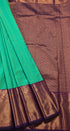 Kanchi Vegan Silk Saree With Contrast Blouse and Rich Jari Pallu