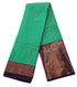 Kanchi Vegan Silk Saree With Contrast Blouse and Rich Jari Pallu