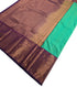 Kanchi Vegan Silk Saree With Contrast Blouse and Rich Jari Pallu