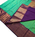 Kanchi Vegan Silk Saree With Contrast Blouse and Rich Jari Pallu
