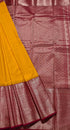 Kanchi Vegan Silk Saree With Contrast Blouse and Rich Jari Pallu