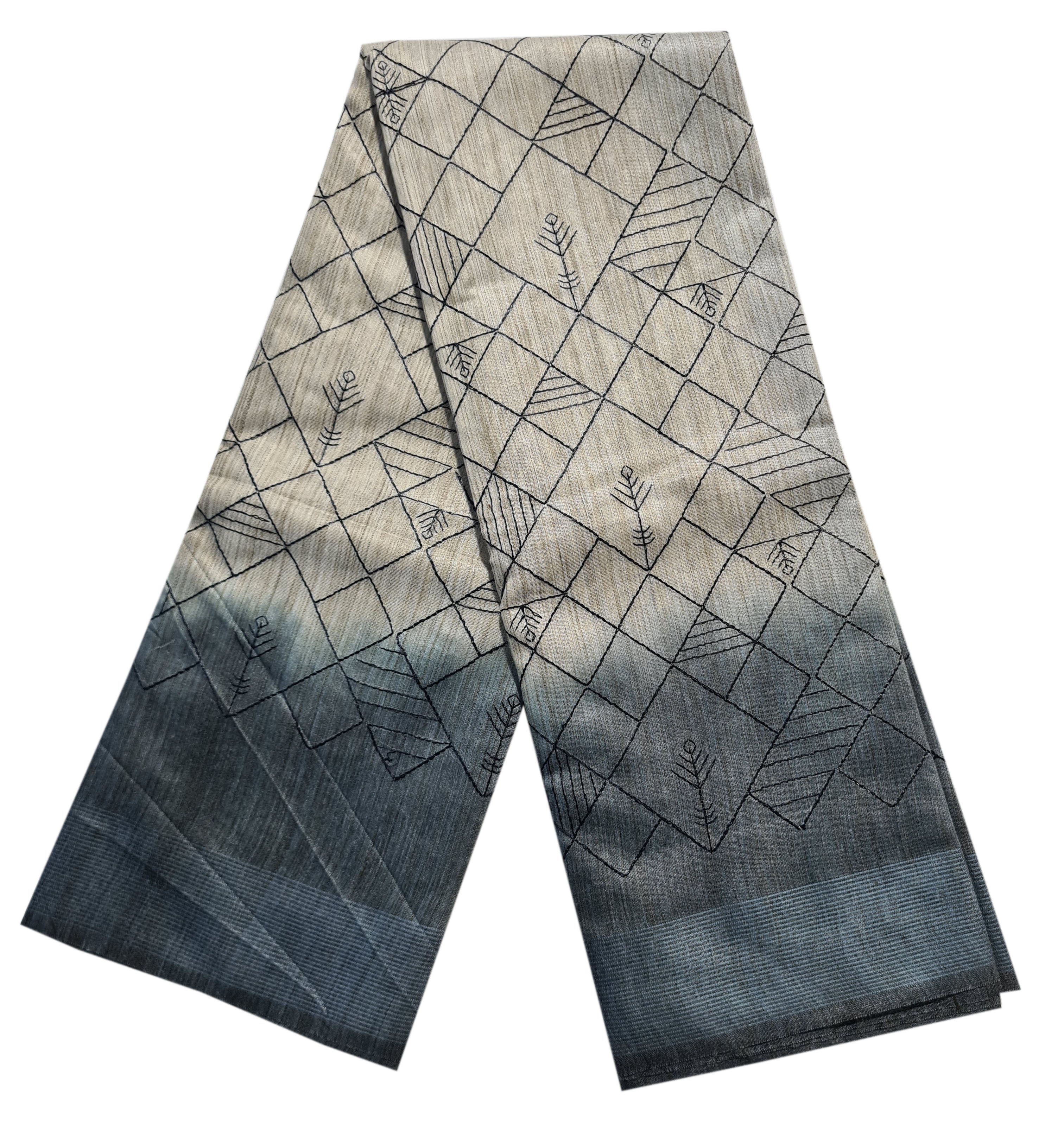 Semi Tussar Antic Design Sarees