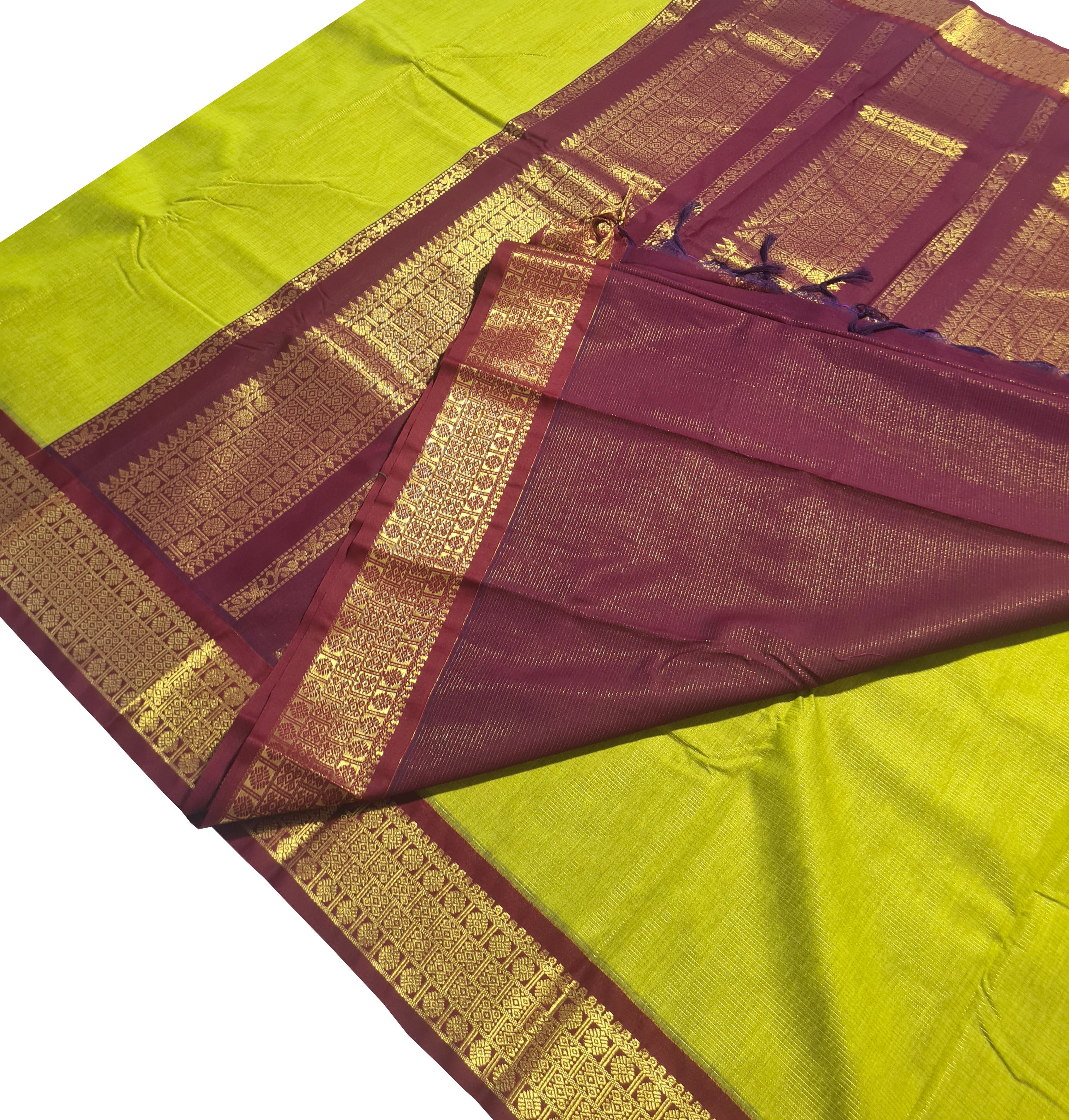Vairaoosi Kanchipuram Agarlic Cotton Sarees