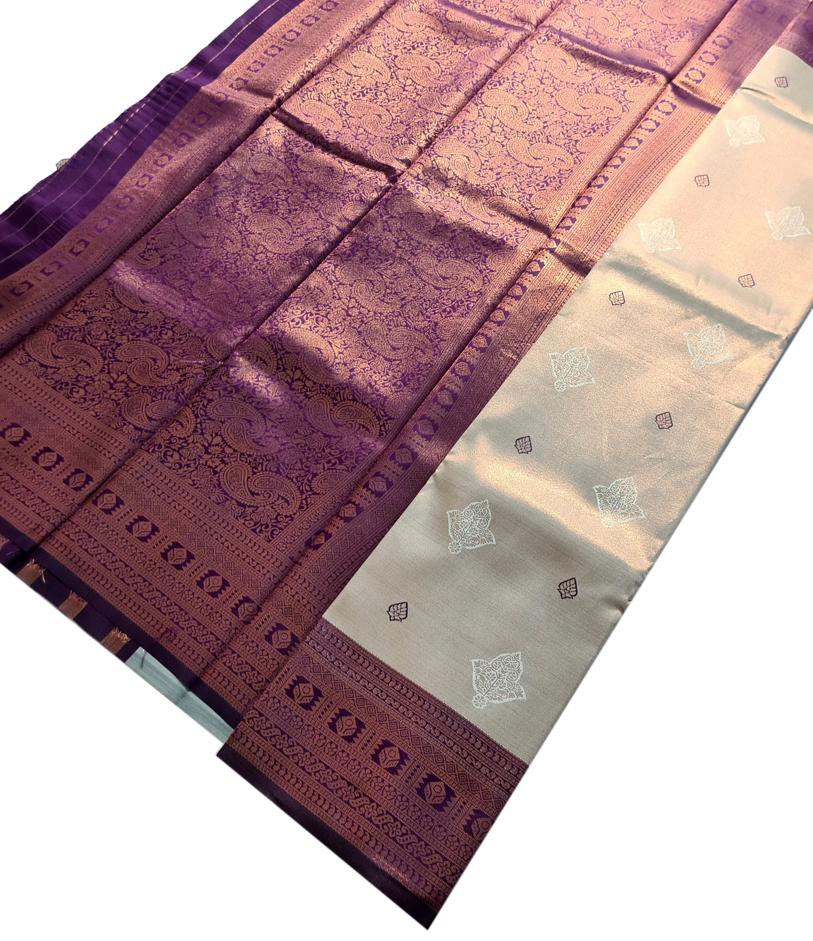 Antique Zari Butta Silk Saree