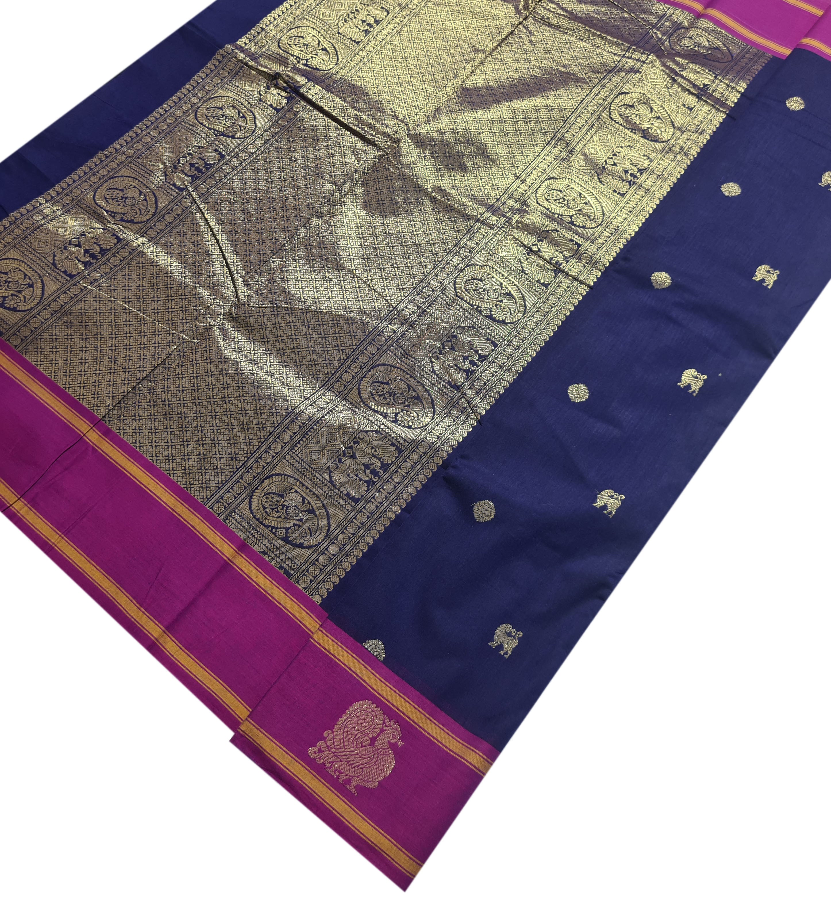 Semi Handloom Rich Pallu Cotton Sarees