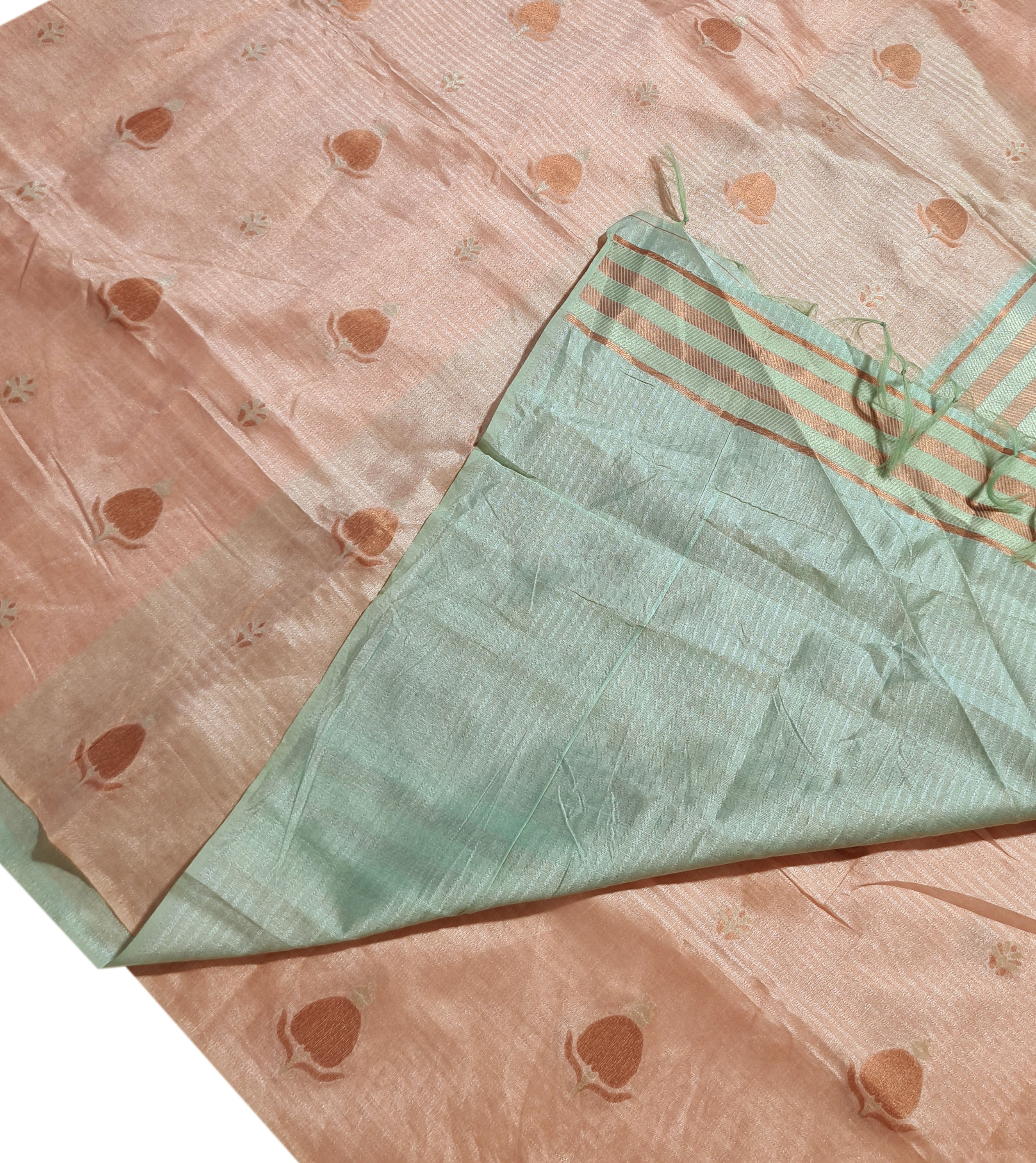 Semi Tussar Antic Design Sarees