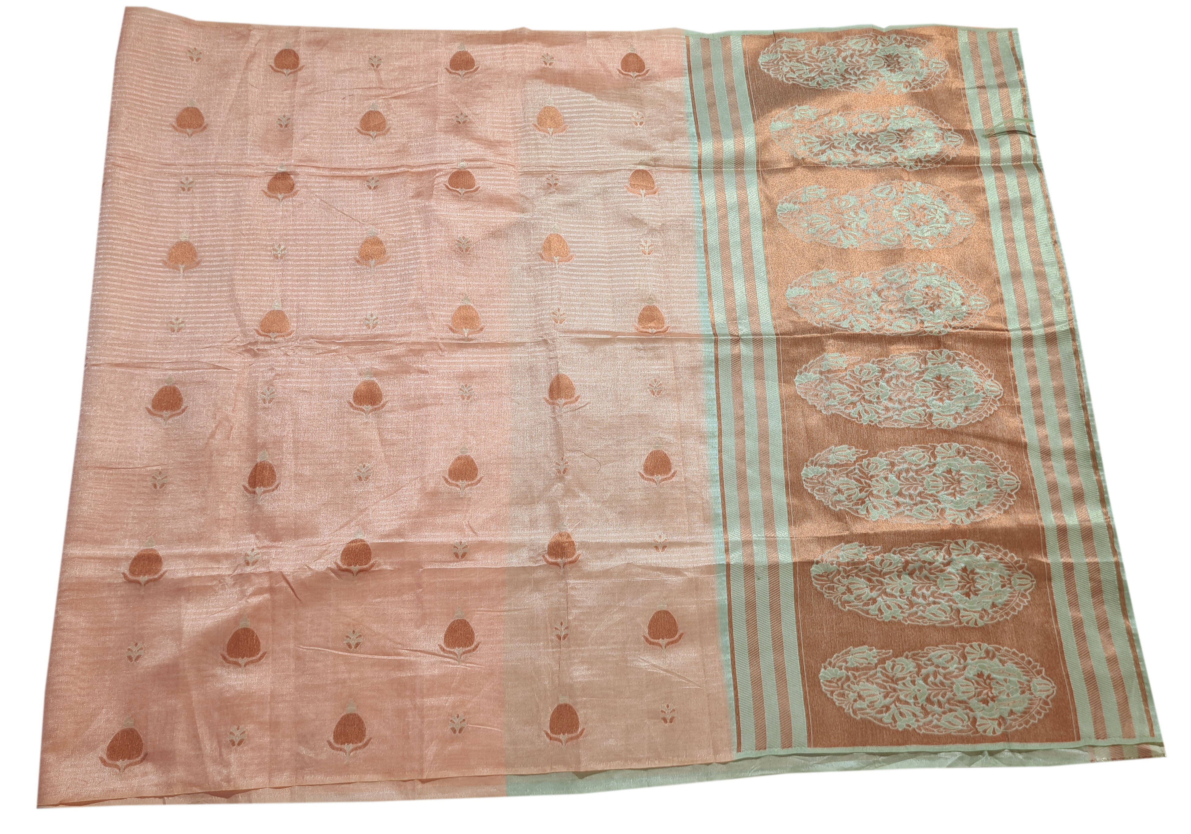 Semi Tussar Antic Design Sarees