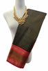 Kanchi Vegan Silk Saree With Contrast Blouse and Rich Jari Pallu