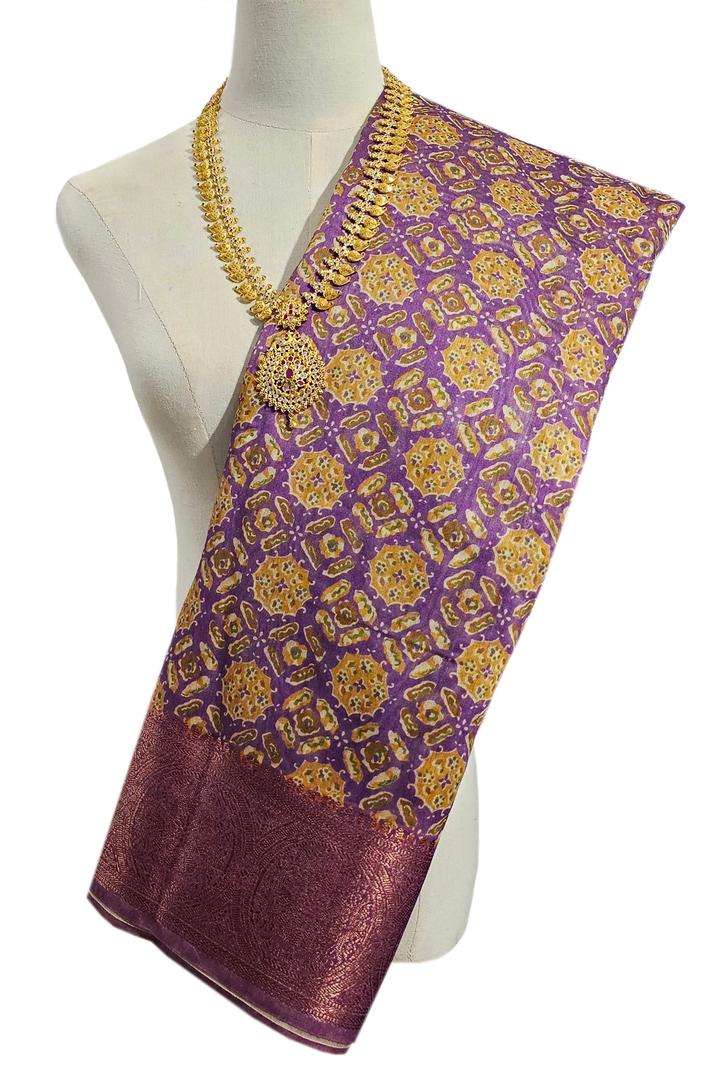 Semi Tussar Antic Design Sarees