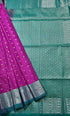 Kanchi Vegan Silk Saree With Contrast Blouse and Rich Jari Pallu