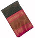 Kanchi Vegan Silk Saree With Contrast Blouse and Rich Jari Pallu
