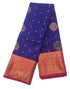 Kanchi Vegan Silk Saree With Contrast Blouse and Rich Jari Pallu