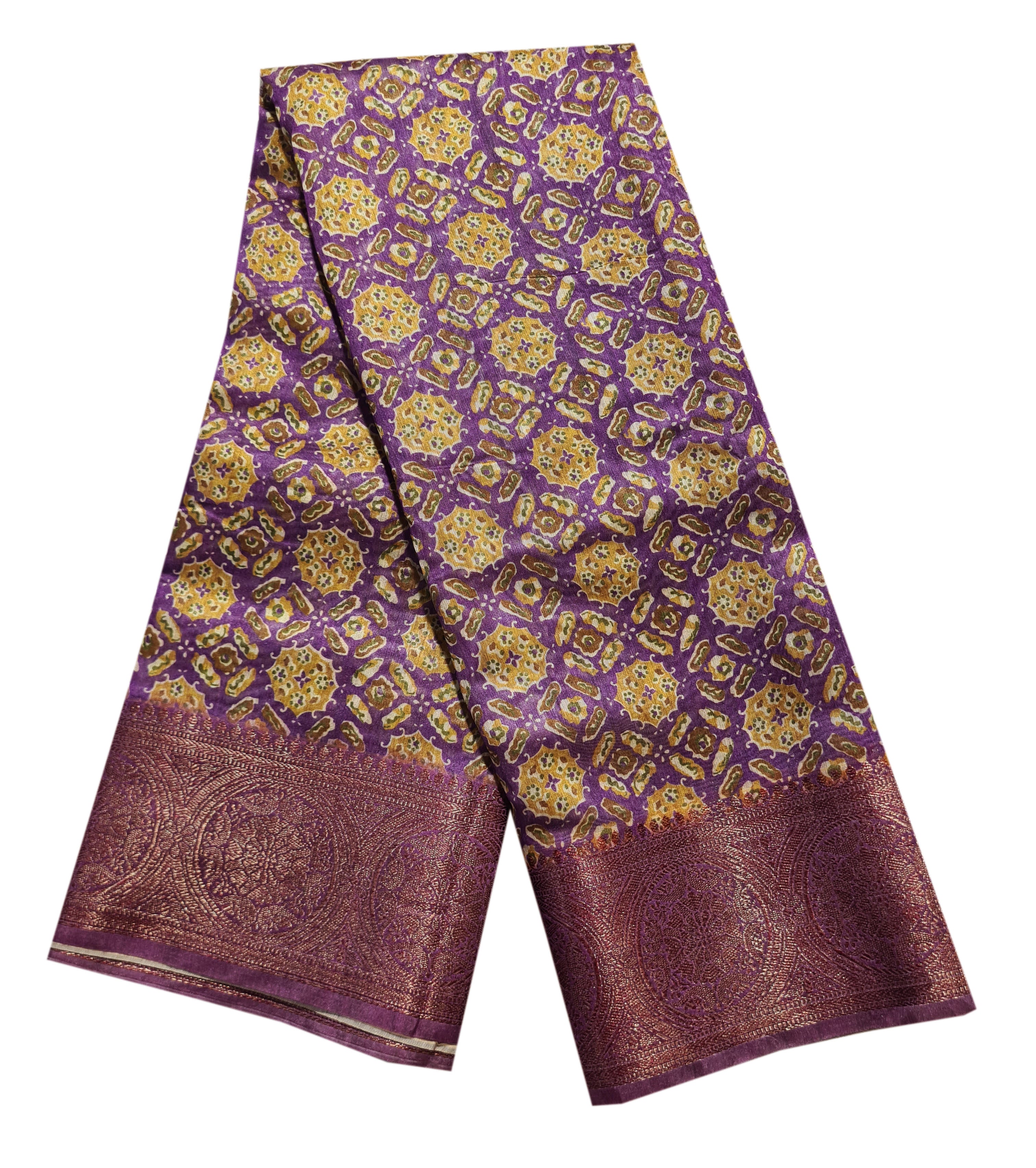 Semi Tussar Antic Design Sarees