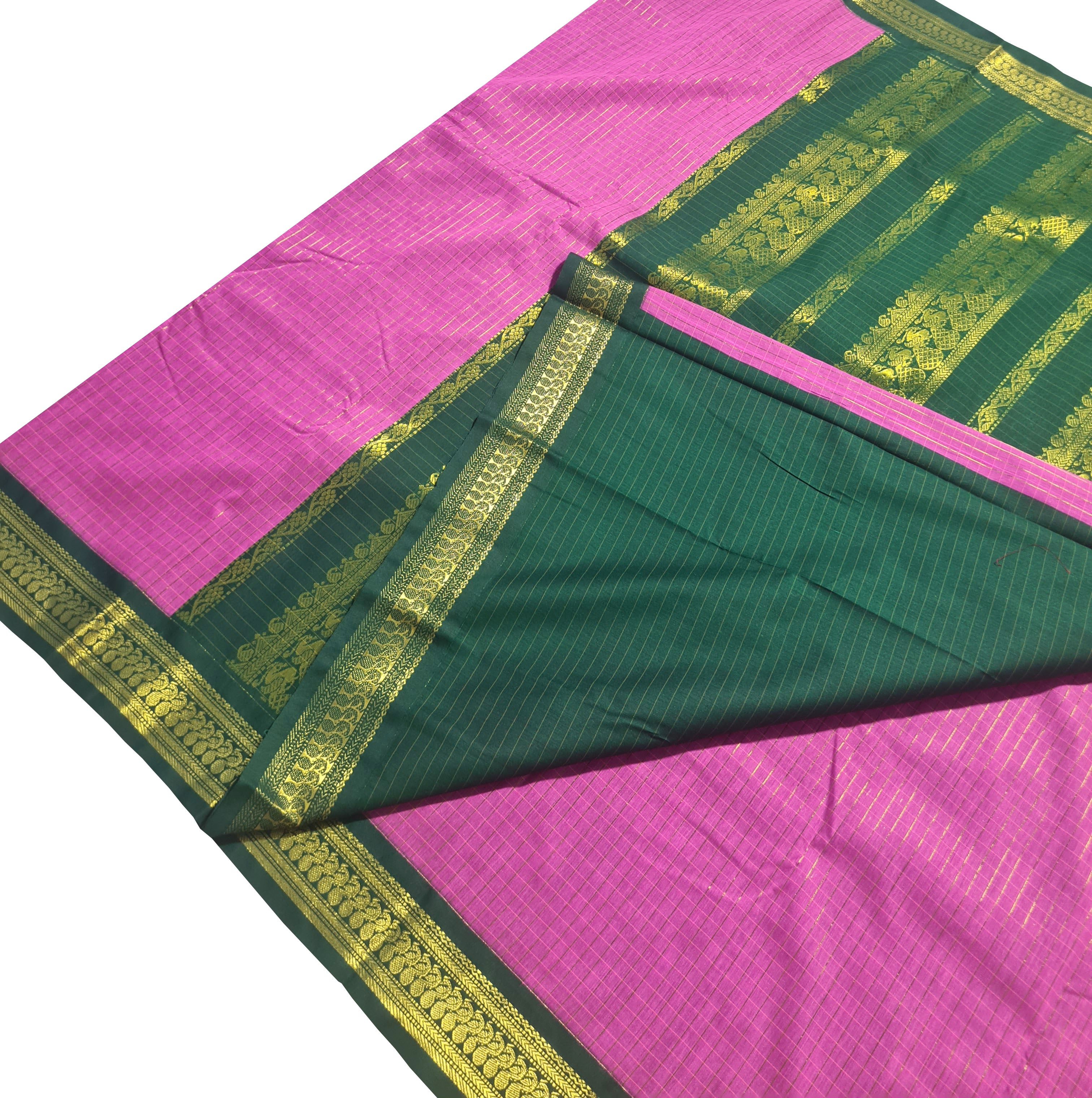 Kanchipuram Agarlic Cotton Sarees