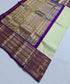 Korvai border Kanchipuram Pure Silk Saree with 2g pure zari
