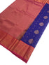 Kanchi Vegan Silk Saree With Contrast Blouse and Rich Jari Pallu