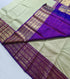 Korvai border Kanchipuram Pure Silk Saree with 2g pure zari