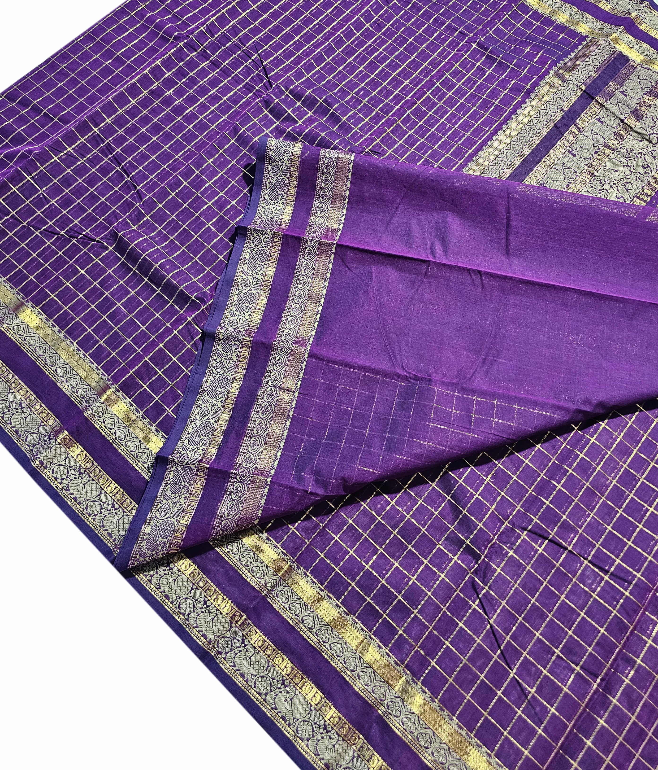 Kanchipuram Rich pallu Cotton Saree
