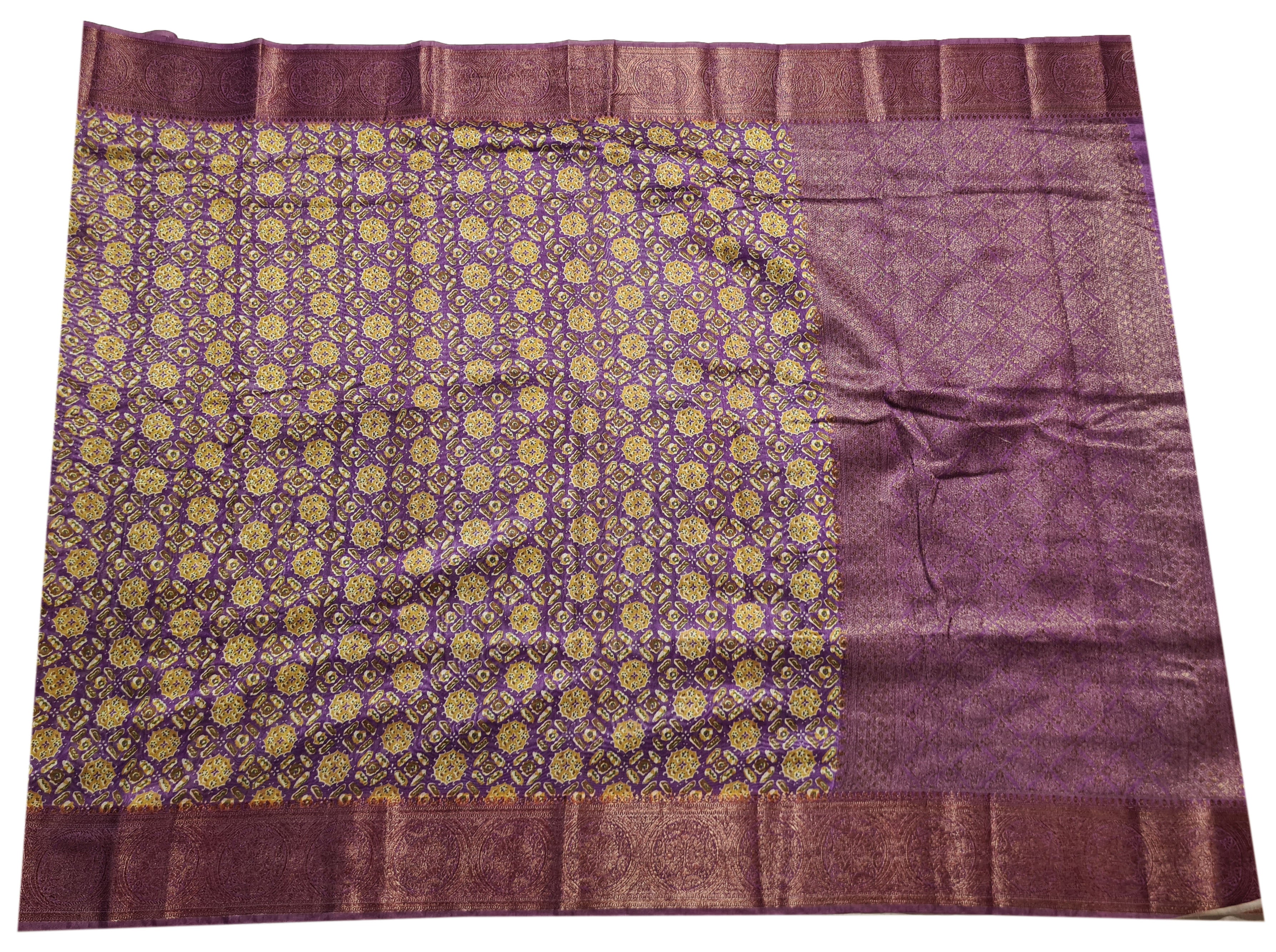 Semi Tussar Antic Design Sarees