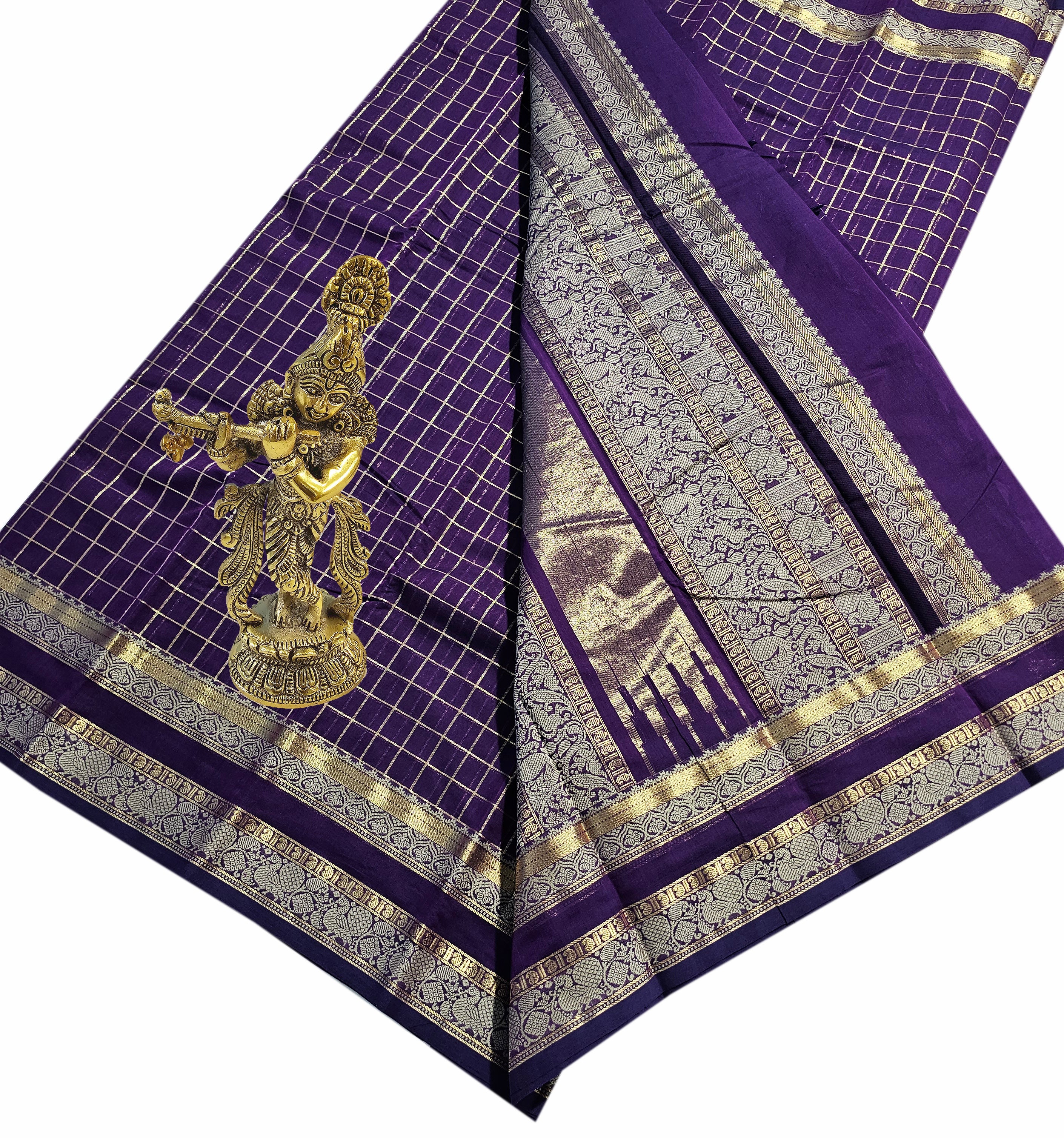 Kanchipuram Rich pallu Cotton Saree