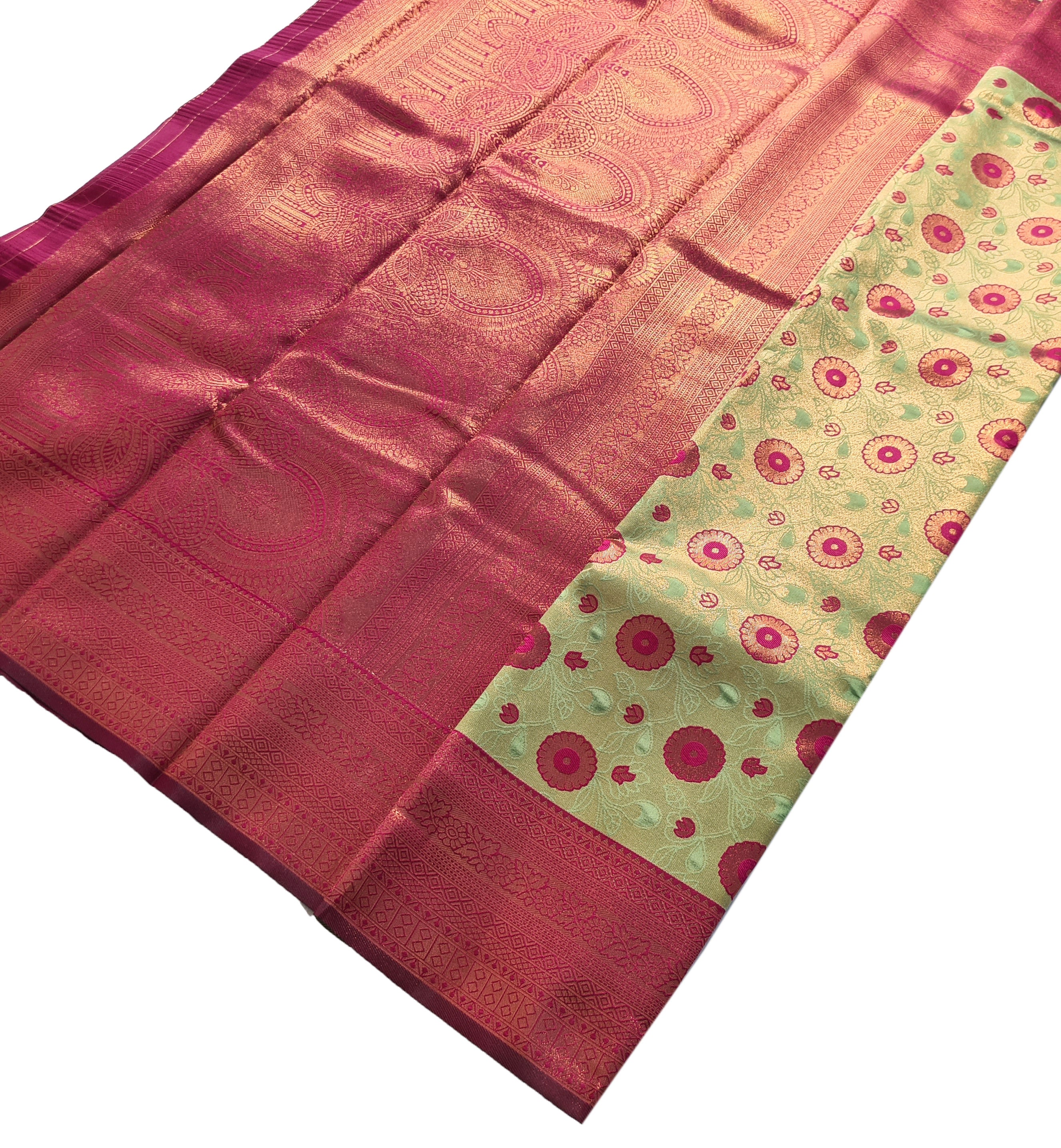 Antique Zari Butta Silk Saree