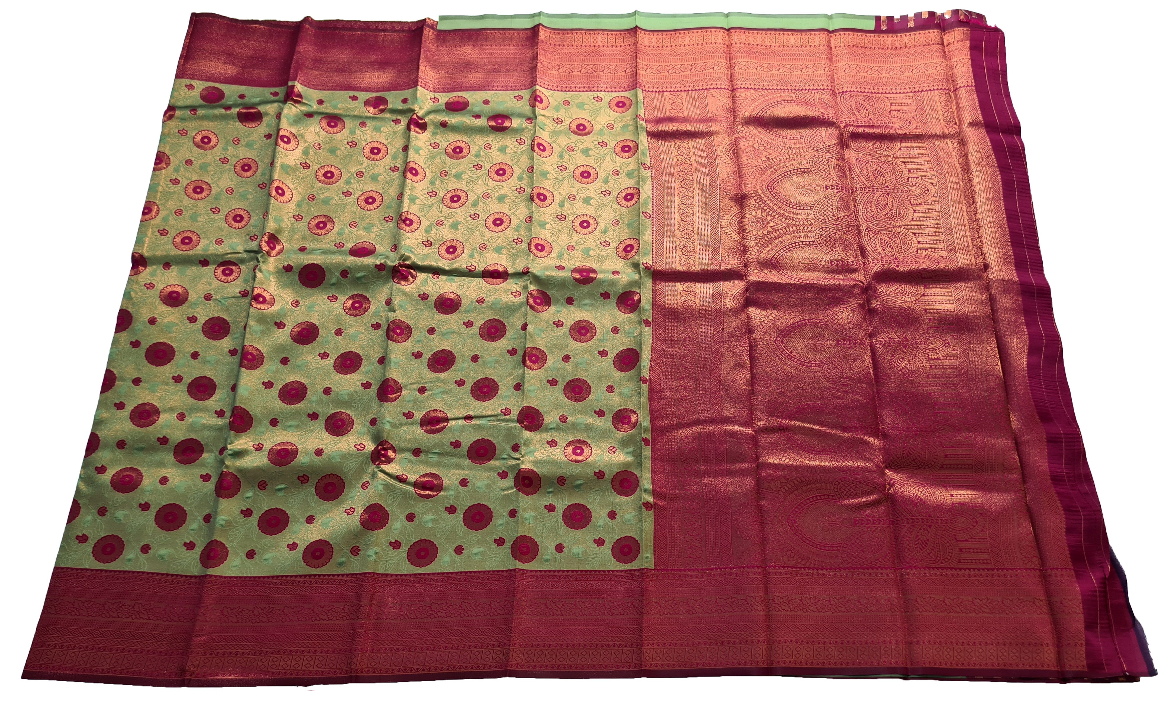 Antique Zari Butta Silk Saree