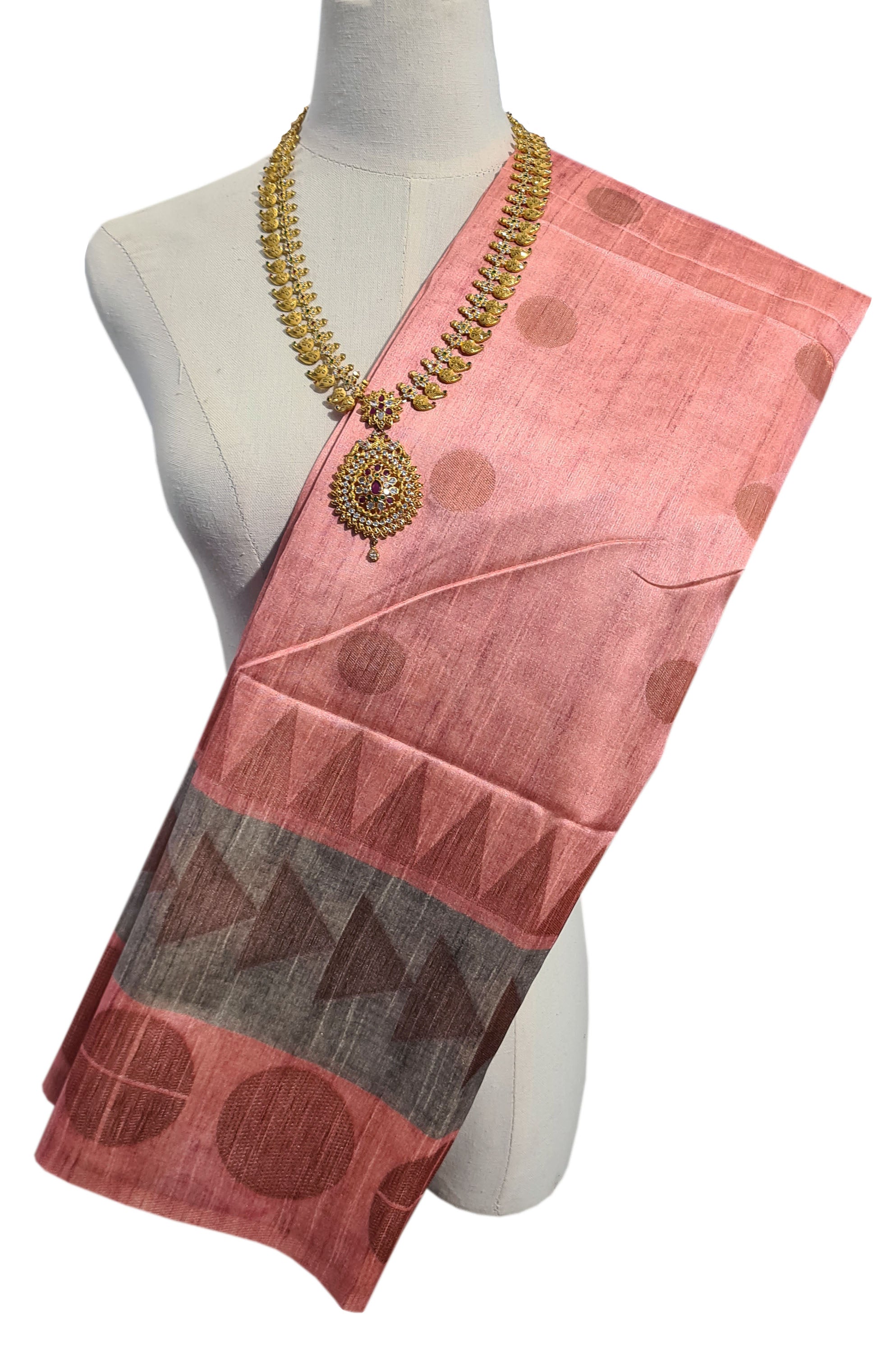 Semi Tussar  Antic Design Sarees