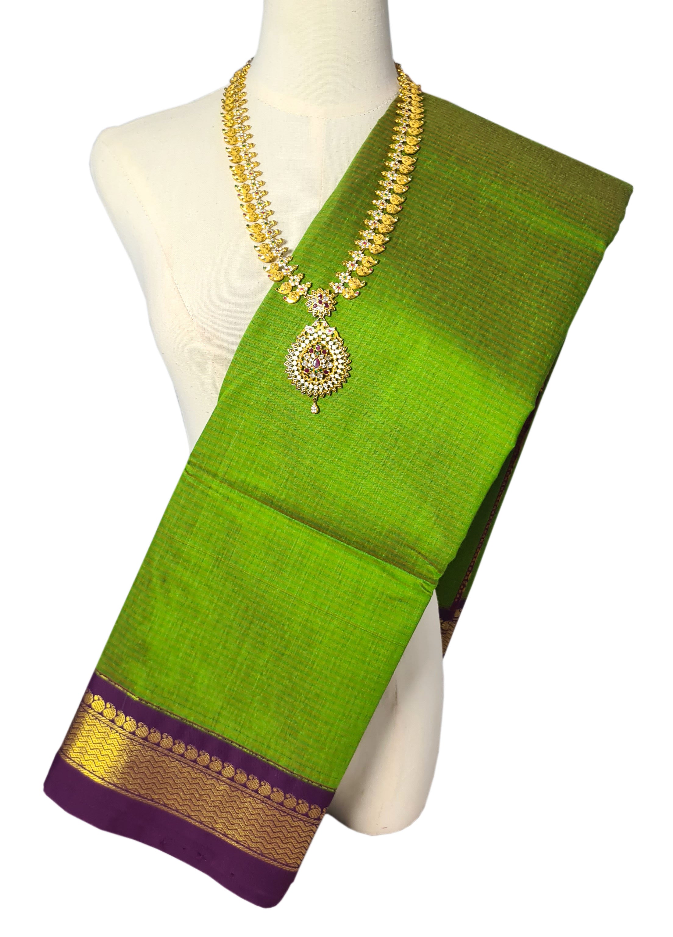 Vairaoosi Agarlic Cotton Silk Sarees