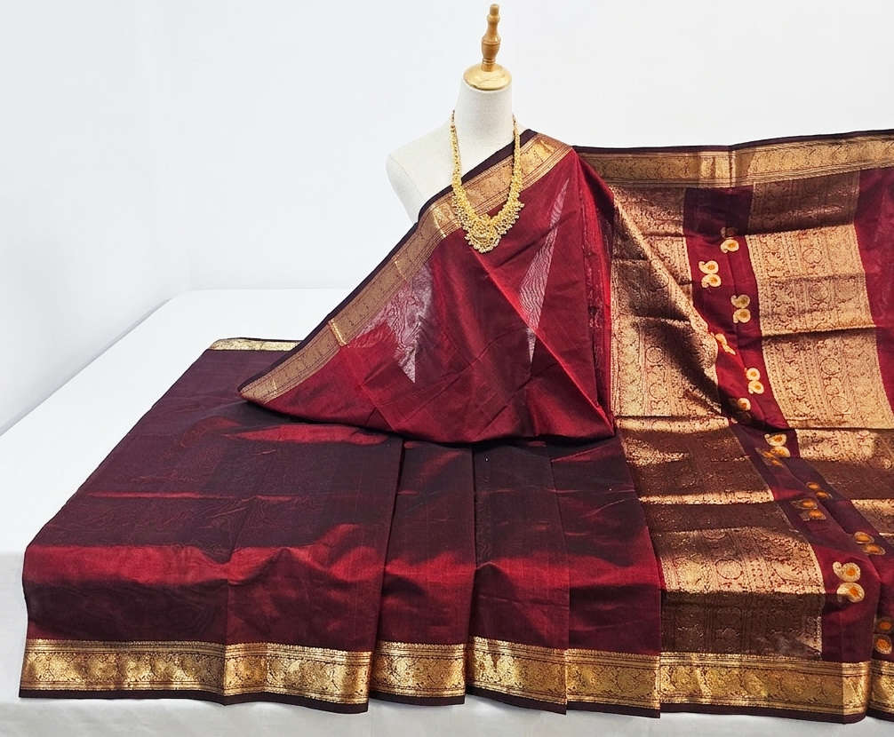Kanchipuram Pure Silk Cotton Saree