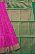 Kanchi Vegan Silk Saree With Contrast Blouse and Rich Jari Pallu