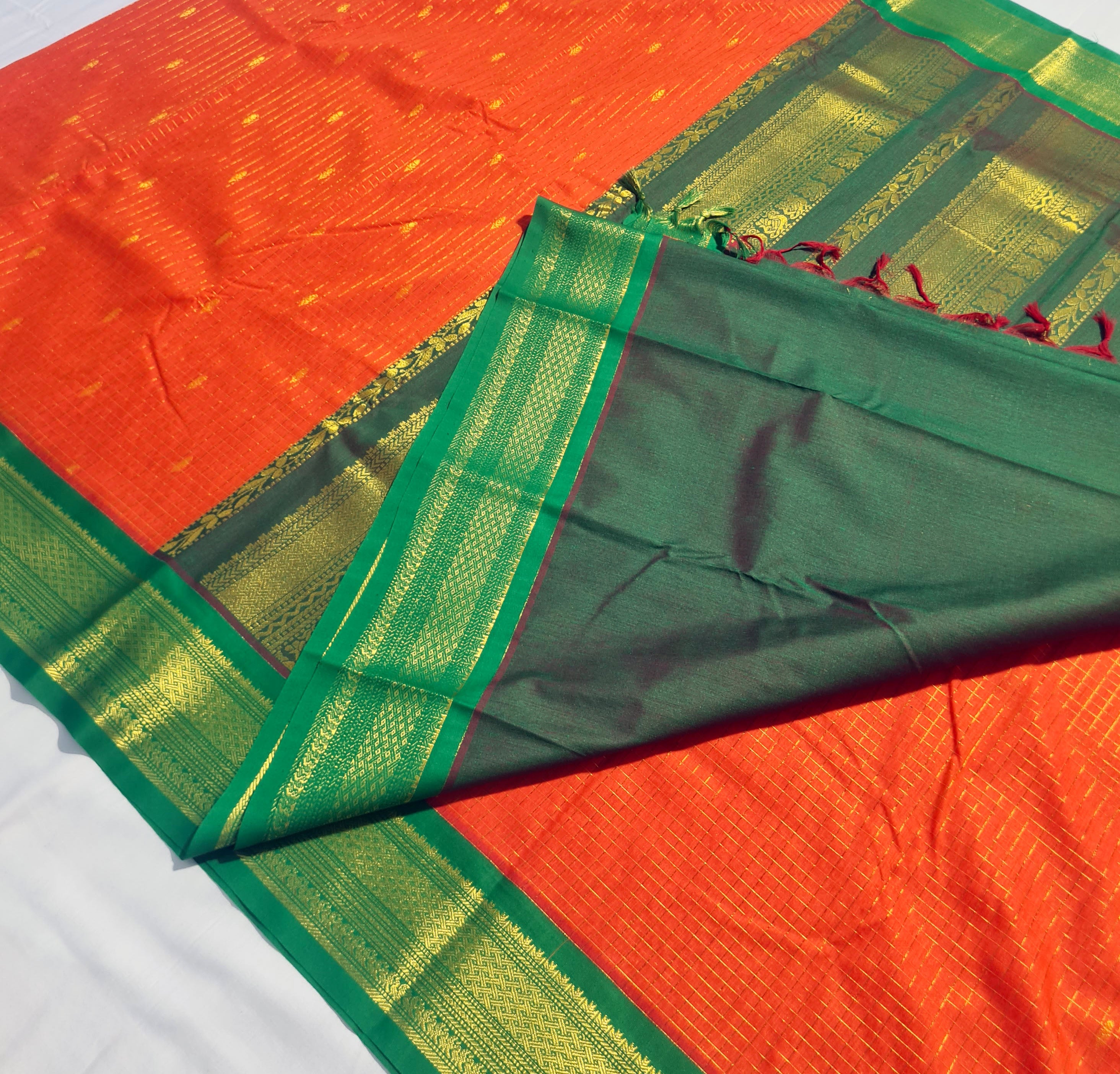 Kanchipuram Agarlic Cotton Sarees