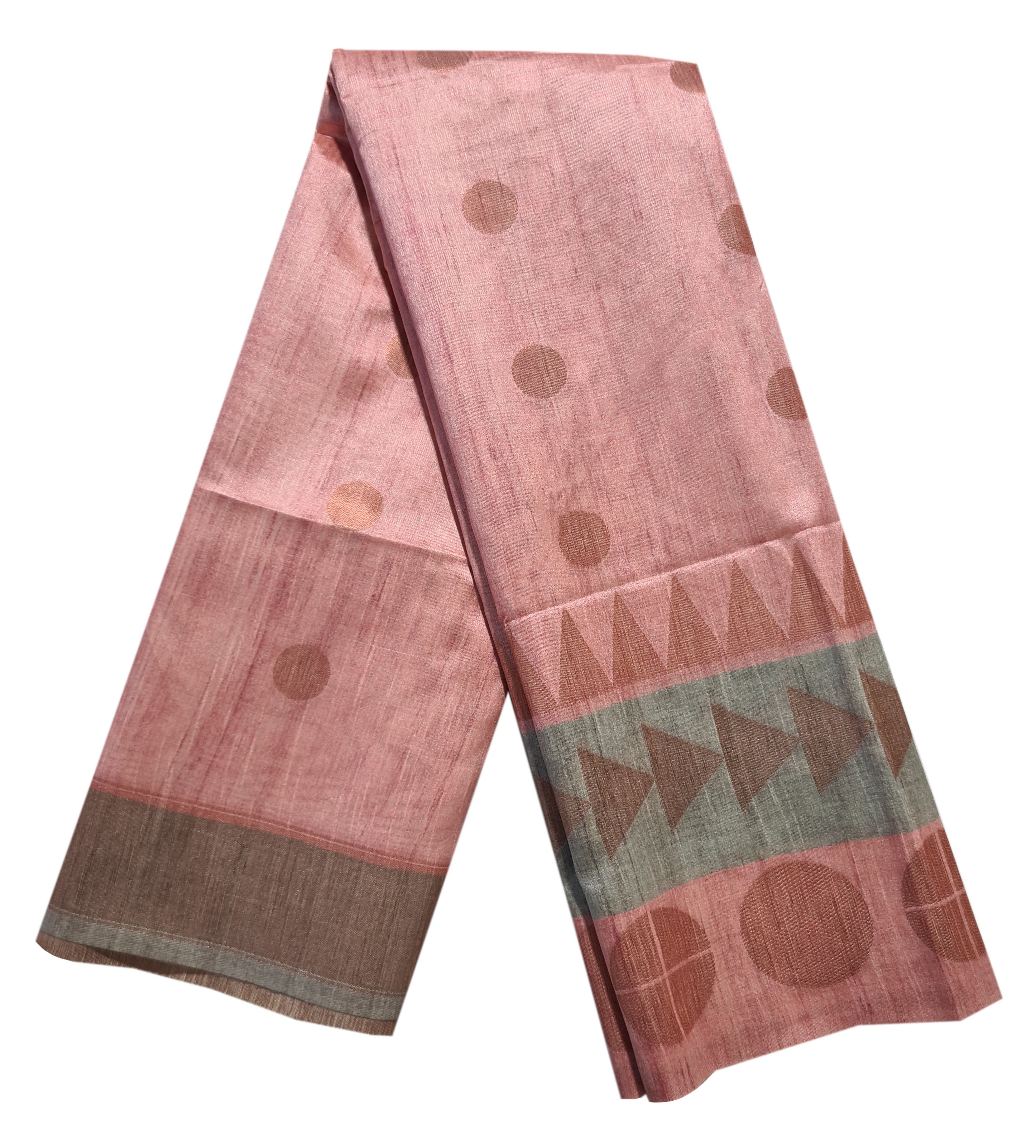Semi Tussar  Antic Design Sarees