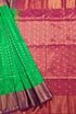 Kanchi Vegan Silk Saree With Contrast Blouse and Rich Jari Pallu