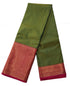 Kanchi Vegan Silk Saree With Contrast Blouse and Rich Jari Pallu