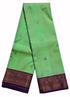 Kanchi Vegan Silk Saree With Contrast Blouse and Rich Jari Pallu