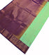 Kanchi Vegan Silk Saree With Contrast Blouse and Rich Jari Pallu