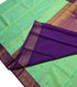 Kanchi Vegan Silk Saree With Contrast Blouse and Rich Jari Pallu