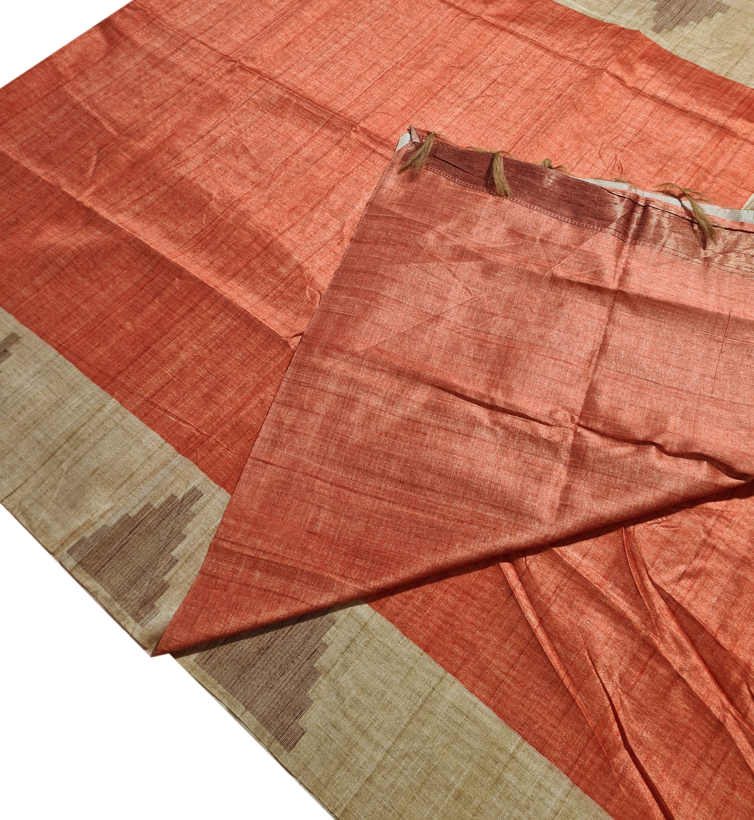 Semi Tussar  Antic Design Sarees