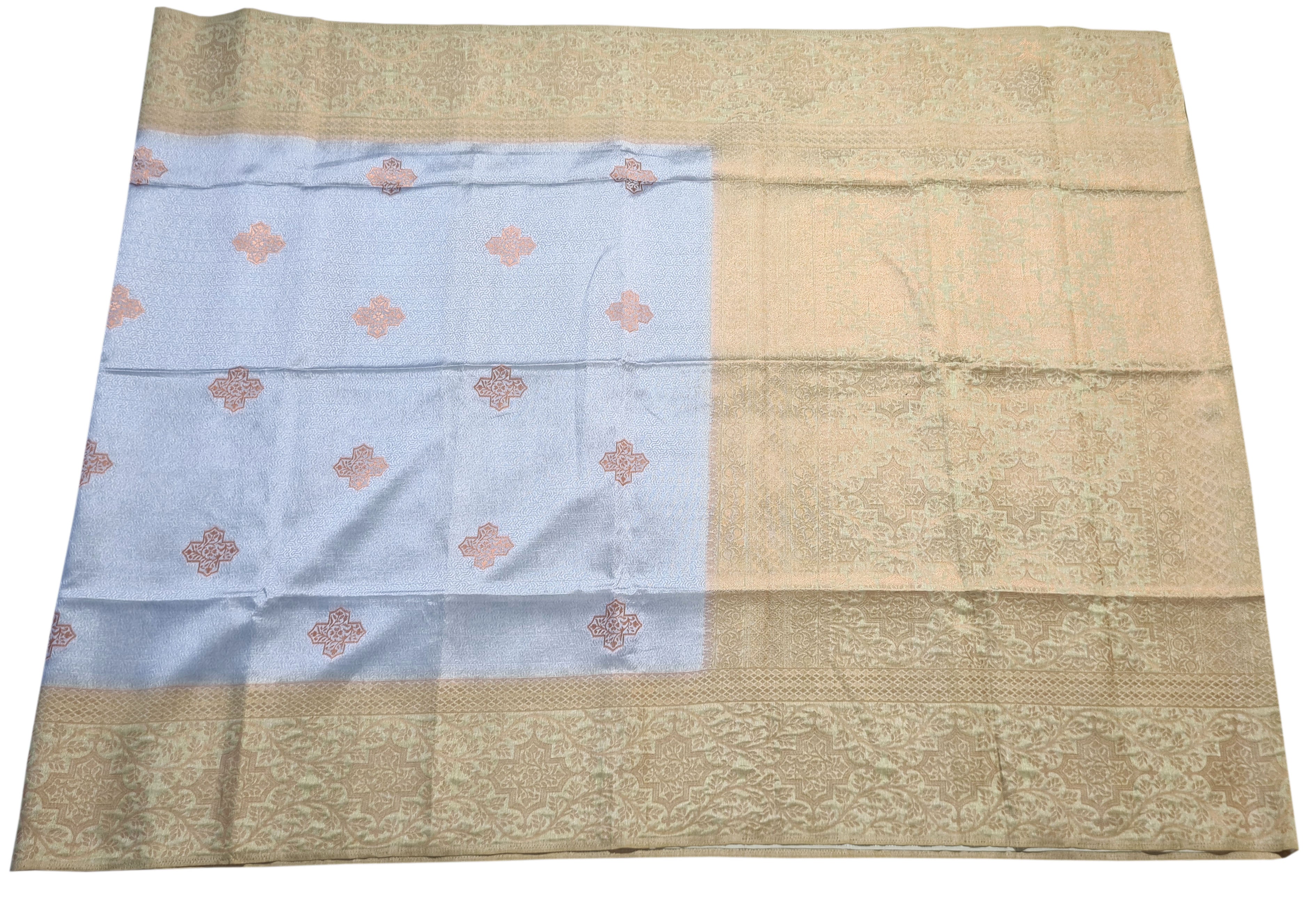 Semi Tussar Antic Design Sarees