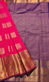 Kanchi Vegan Silk Saree With Contrast Blouse and Rich Jari Pallu