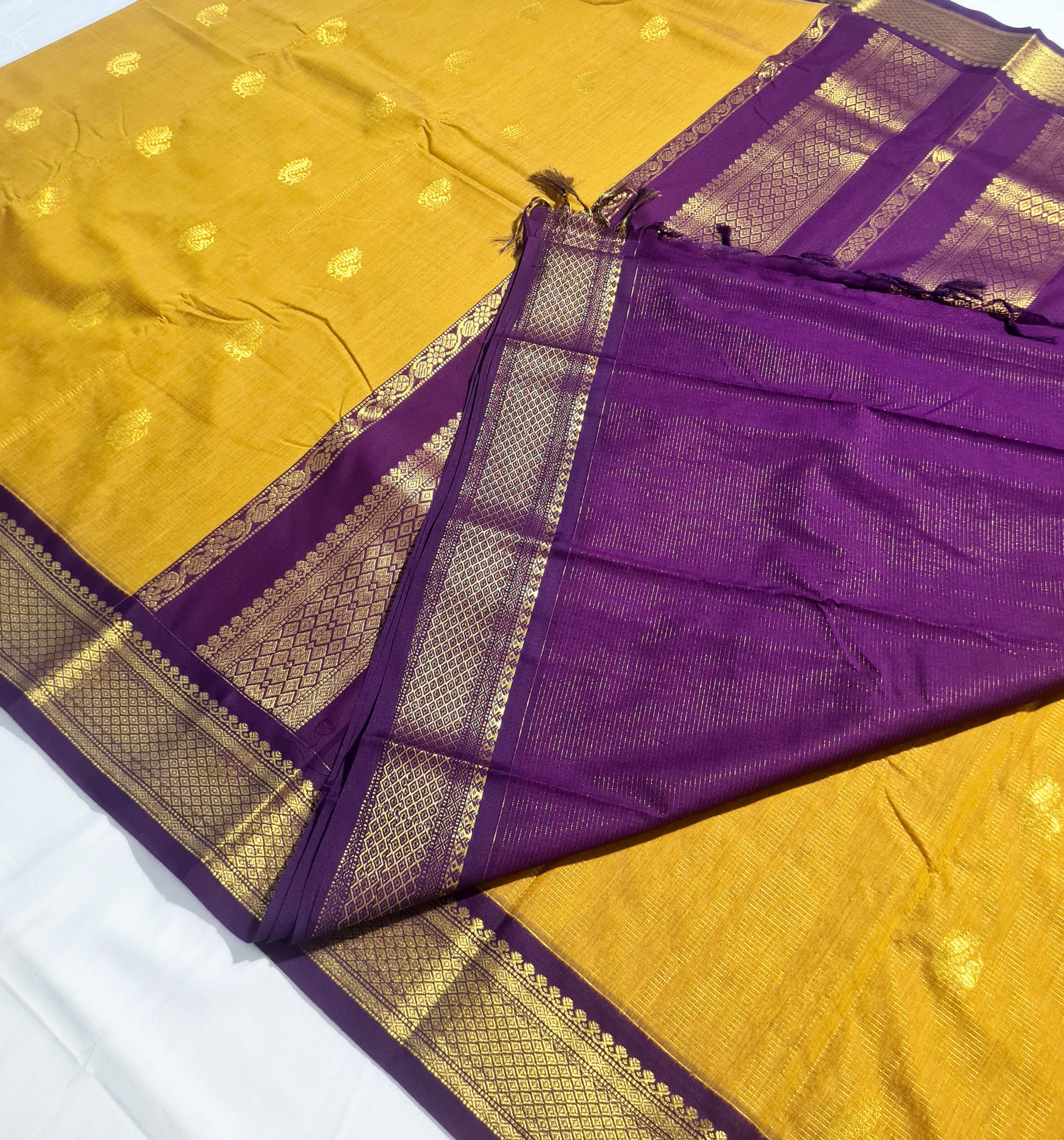 Kanchipuram Agarlic Cotton Sarees