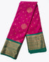 Kanchi Vegan Silk Saree With Contrast Blouse and Rich Jari Pallu