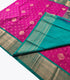 Kanchi Vegan Silk Saree With Contrast Blouse and Rich Jari Pallu