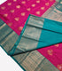 Kanchi Vegan Silk Saree With Contrast Blouse and Rich Jari Pallu