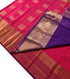 Kanchi Vegan Silk Saree With Contrast Blouse and Rich Jari Pallu