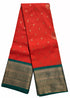 Kanchi Vegan Silk Saree With Contrast Blouse and Rich Jari Pallu